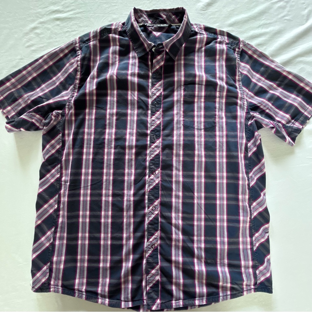 Travis Mathew Shirt Mens Xl Plaid Short Sleeve Golf Casual Performance